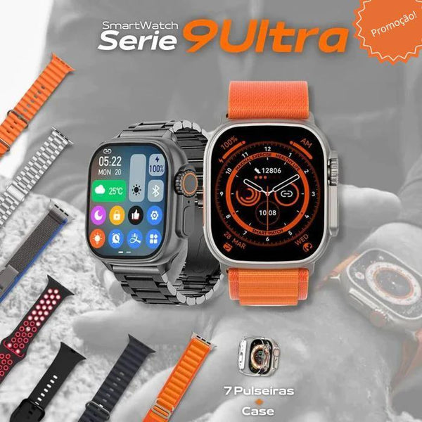 SmartWatch - Serie 9 Ultra [kit 7 Pulseiras + Case]